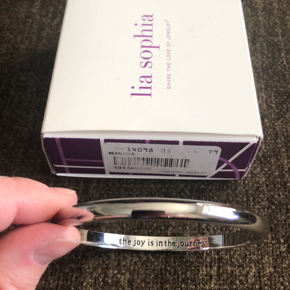Lia Sophia Mantra Silver Bracelet Bangle